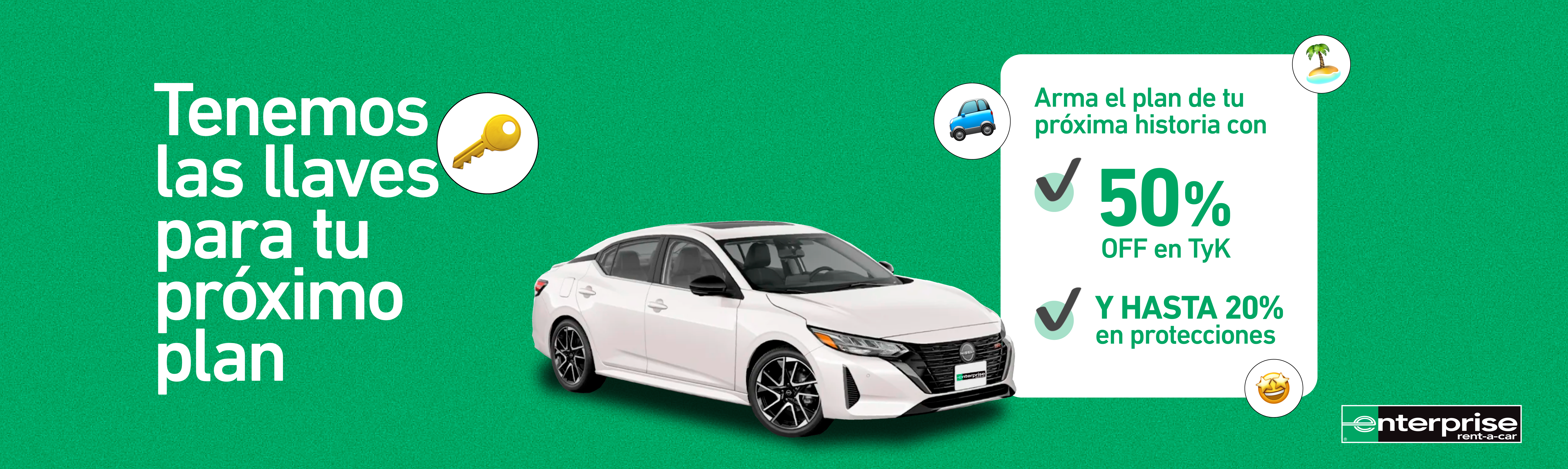 TOMA LAS LLAVES DE TU PROXIMO PLAN CON ENTERPRISE RENT A CAR